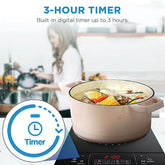 Midea Portable Induction Cooker 3-hour timer with Stainless Steel Pot